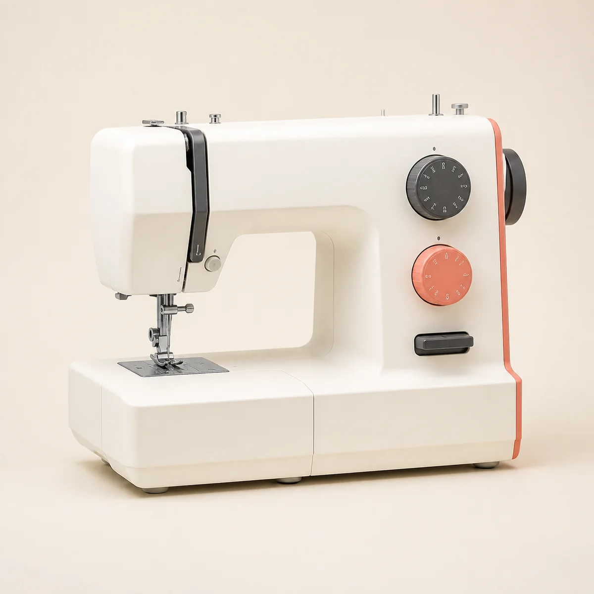 Mechanical machine in a sewing studio, category illustration